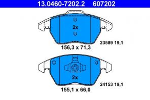 ATE 13.0460-7202.2 - Brzdové platničky -