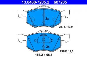 ATE 13.0460-7205.2 - Brzdové platničky -