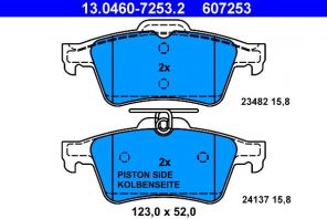ATE 13.0460-7253.2 - Brzdové platničky -