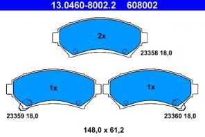 ATE 13.0460-8002.2 - Brzdové platničky -