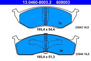 ATE 13.0460-8003.2 - Brzdové platničky -