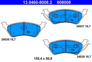 ATE 13.0460-8008.2 - Brzdové platničky -