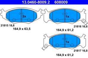 ATE 13.0460-8009.2 - Brzdové platničky -