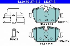 ATE 13.0470-2713.2 - Brzdové platničky -