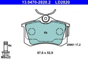 ATE 13.0470-2820.2 - Brzdové platničky -