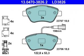 ATE 13.0470-3826.2 - Brzdové platničky -