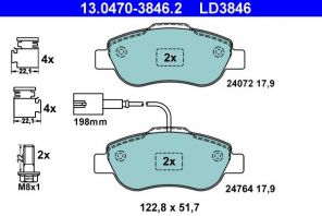 ATE 13.0470-3846.2 - Brzdové platničky -