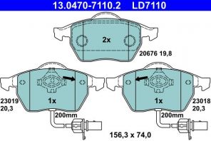 ATE 13.0470-7110.2 - Brzdové platničky -