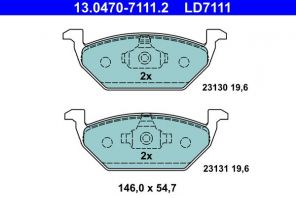 ATE 13.0470-7111.2 - Brzdové platničky -