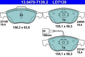 ATE 13.0470-7139.2 - Brzdové platničky -
