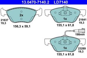 ATE 13.0470-7140.2 - Brzdové platničky -