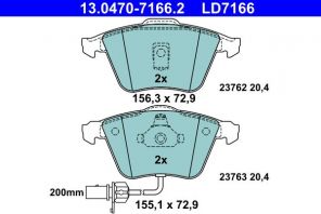 ATE 13.0470-7166.2 - Brzdové platničky -