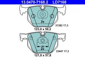 ATE 13.0470-7168.2 - Brzdové platničky -