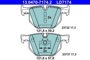 ATE 13.0470-7174.2 - Brzdové platničky -
