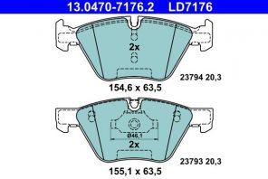 ATE 13.0470-7176.2 - Brzdové platničky -