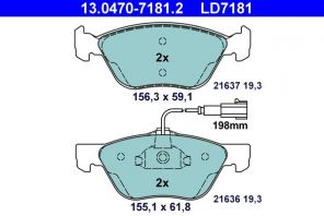 ATE 13.0470-7181.2 - Brzdové platničky -