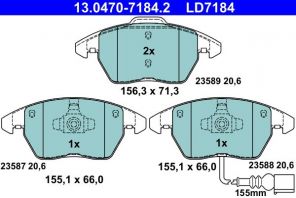 ATE 13.0470-7184.2 - Brzdové platničky -