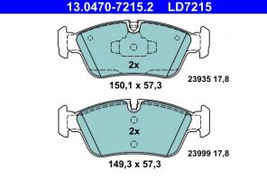 ATE 13.0470-7215.2 - Brzdové platničky -