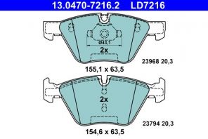 ATE 13.0470-7216.2 - Brzdové platničky -