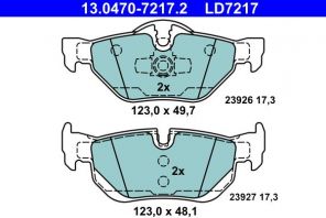 ATE 13.0470-7217.2 - Brzdové platničky -