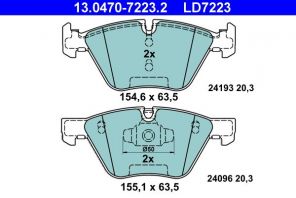 ATE 13.0470-7223.2 - Brzdové platničky -