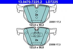 ATE 13.0470-7225.2 - Brzdové platničky -