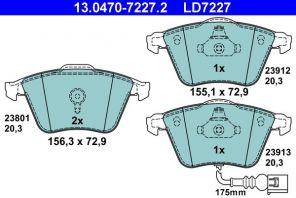 ATE 13.0470-7227.2 - Brzdové platničky -