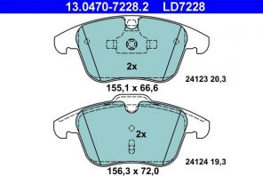ATE 13.0470-7228.2 - Brzdové platničky -