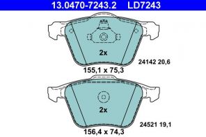 ATE 13.0470-7243.2 - Brzdové platničky -
