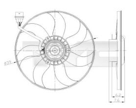 TYC 837-0036 - Ventilátor motora -