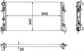 Mahle CR 1096 000P - Chladič vody -