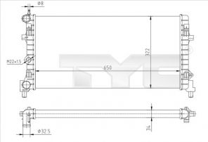 TYC 737-0064-R - Chladič vody -