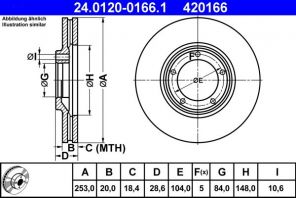 ATE 24.0120-0166.1 - Brzdový kotúč -