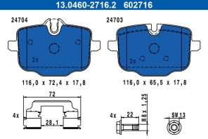 ATE 13.0460-2716.2 - Brzdové platničky -