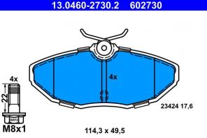 ATE 13.0460-2730.2 - Brzdové platničky -