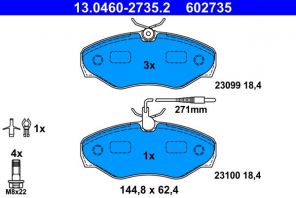ATE 13.0460-2735.2 - Brzdové platničky -