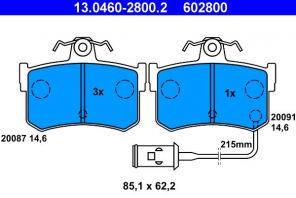 ATE 13.0460-2800.2 - Brzdové platničky -