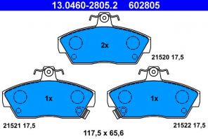 ATE 13.0460-2805.2 - Brzdové platničky -