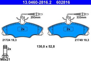 ATE 13.0460-2816.2 - Brzdové platničky -
