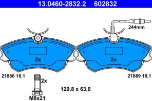 ATE 13.0460-2832.2 - Brzdové platničky -