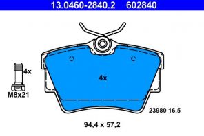 ATE 13.0460-2840.2 - Brzdové platničky -