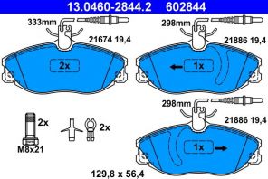 ATE 13.0460-2844.2 - Brzdové platničky -
