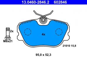 ATE 13.0460-2846.2 - Brzdové platničky -