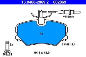 ATE 13.0460-2869.2 - Brzdové platničky -