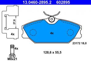 ATE 13.0460-2895.2 - Brzdové platničky -