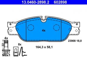 ATE 13.0460-2898.2 - Brzdové platničky -