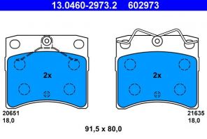 ATE 13.0460-2973.2 - Brzdové platničky -