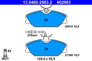 ATE 13.0460-2983.2 - Brzdové platničky -