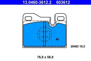ATE 13.0460-3612.2 - Brzdové platničky -