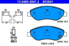 ATE 13.0460-3841.2 - Brzdové platničky -